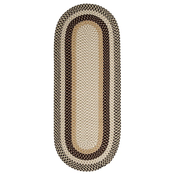 Colonial Mills Burmingham Neutral Tone 2-ft x 5-ft Indoor/Outdoor Oval  Runner