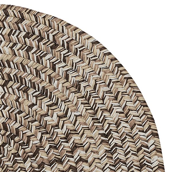 Colonial Mills Carrington Tweed Brown 7-ft x 7-ft Indoor/Outdoor Round Area rug