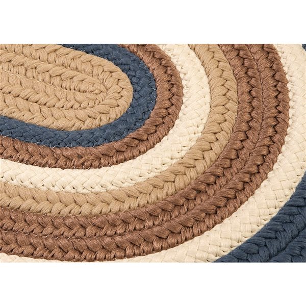 Colonial Mills Brooklyn Blue Haze 2-ft x 7-ft Indoor/Outdoor Oval Runner