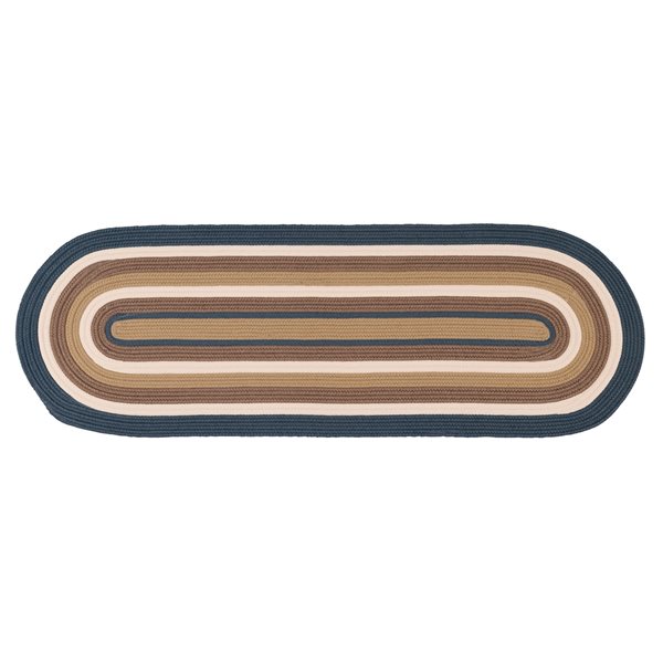 Colonial Mills Brooklyn Blue Haze 2-ft x 7-ft Indoor/Outdoor Oval Runner