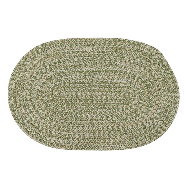 Colonial Mills Carrington Tweed Storm Grey 4-ft x 6-ft Indoor/Outdoor Oval  Area rug