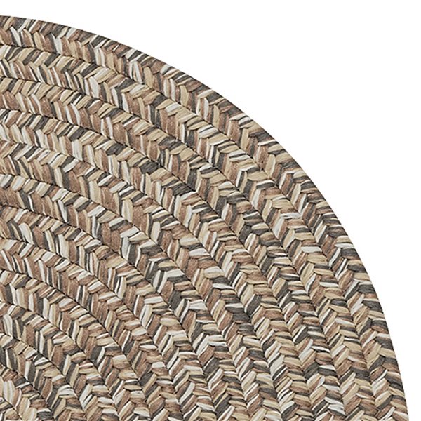 Colonial Mills Carrington Tweed Storm Grey 2-ft x 5-ft Indoor/Outdoor Oval Runner