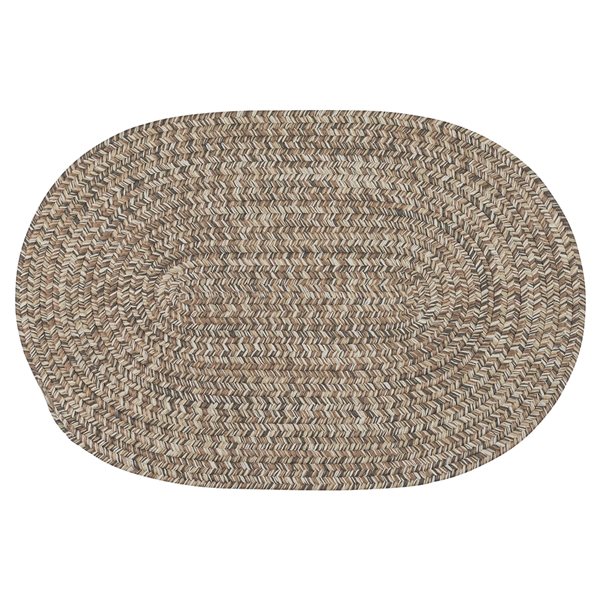 Colonial Mills Carrington Tweed Storm Grey 2-ft x 5-ft Indoor/Outdoor Oval Runner