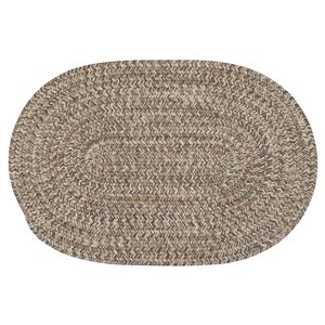 Colonial Mills Carrington Tweed Storm Grey 2-ft x 5-ft Indoor/Outdoor Oval Runner