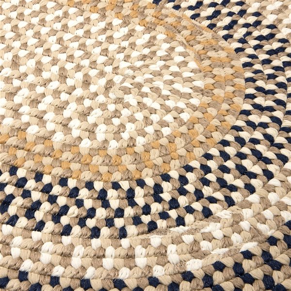 Colonial Mills Burmingham Blue Crest 3-ft x 3-ft Indoor/Outdoor Round Area rug