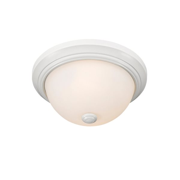 Millennium Lighting 11-in 2-Light White Contemporary/Modern Incandescent Flush Mount Light