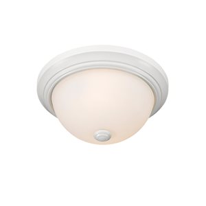 Millennium Lighting 11-in 2-Light White Contemporary/Modern Incandescent Flush Mount Light