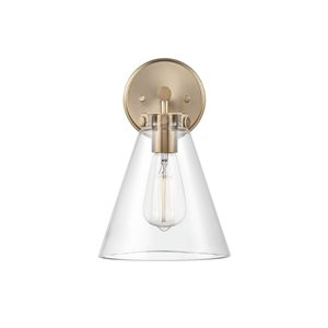 Millennium Lighting 7.75-in W 1-Light Modern Gold Traditional Wall Sconce