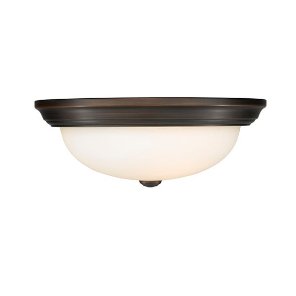 Millennium Lighting 15-in 3-Light Rubbed Bronze Contemporary/Modern Incandescent Flush Mount Light