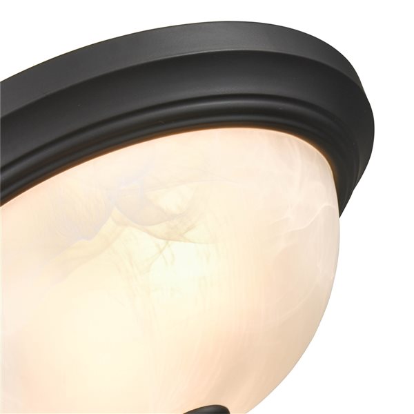 Millennium Lighting 11-in 2-Light Matte Black Modern/Contemporary Incandescent Flush Mount Light