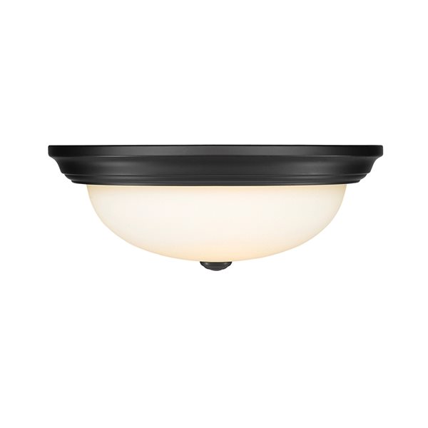 Millennium Lighting 15-in 3-Light Matte Black Contemporary/Modern Incandescent Flush Mount Light