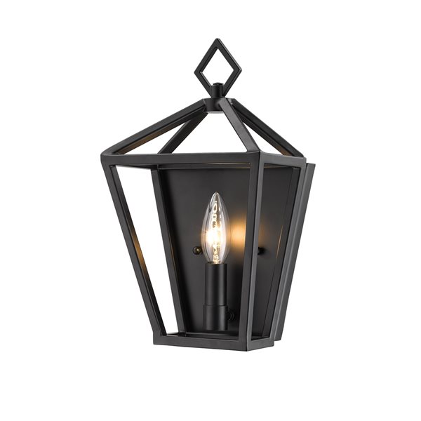 Millennium Lighting 7-in W 1-Light Matte Black Traditional Wall Sconce