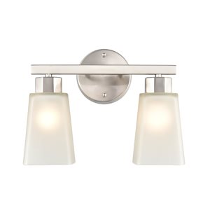 Millennium Lighting Coley 2-Light Brushed Nickel Modern/Contemporary Vanity Light