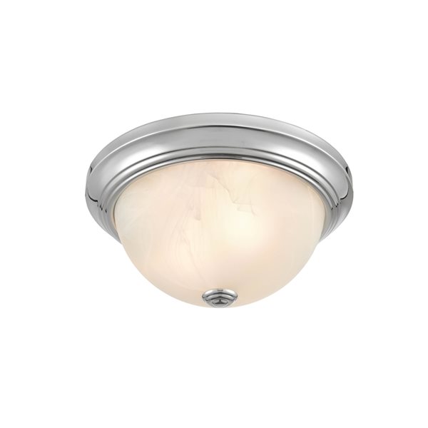 Millennium Lighting 11-in 2-Light Chrome Modern/Contemporary Incandescent Flush Mount Light