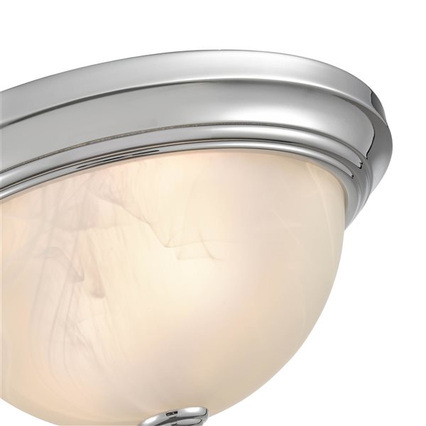 Millennium Lighting 11-in 2-Light Chrome Modern/Contemporary Incandescent Flush Mount Light