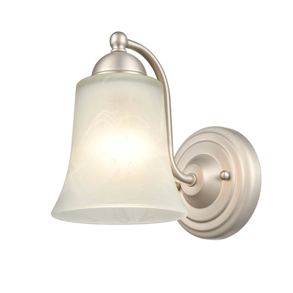 Millennium Lighting 5.5-in W 1-Light Satin Nickel Traditional Wall Sconce