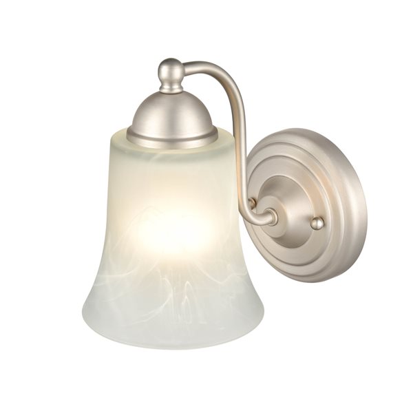 Millennium Lighting 5.5-in W 1-Light Satin Nickel Traditional Wall Sconce