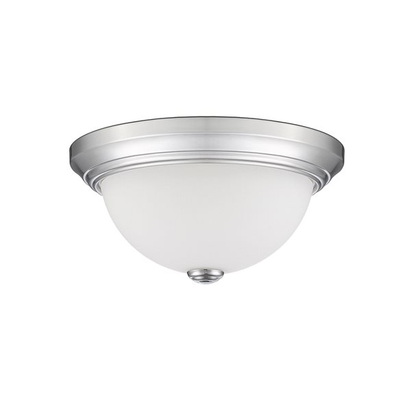 Millennium Lighting 11-in 2-Light Chrome Contemporary/Modern Incandescent Flush Mount Light