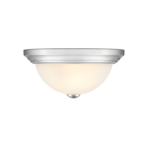 Millennium Lighting 11-in 2-Light Chrome Contemporary/Modern Incandescent Flush Mount Light