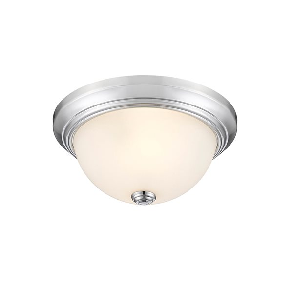 Millennium Lighting 11-in 2-Light Chrome Contemporary/Modern Incandescent Flush Mount Light