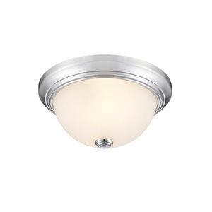 Millennium Lighting 11-in 2-Light Chrome Contemporary/Modern Incandescent Flush Mount Light