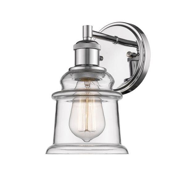 Millennium Lighting 5.25-in W 1-Light Chrome Traditional Wall Sconce