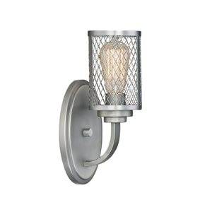 Millennium Lighting Akron 5-in W 1-Light Brushed Pewter Traditional Wall Sconce