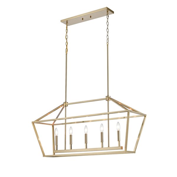 Millennium Lighting 5-Light Modern Gold Kitchen Island Lighting