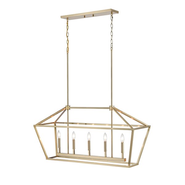 Millennium Lighting 5-Light Modern Gold Kitchen Island Lighting