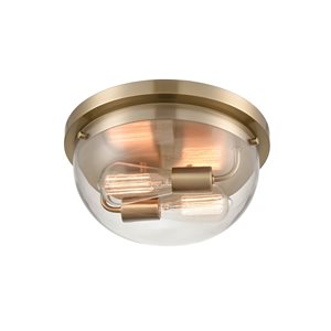 Millennium Lighting Ashford 13-in 2-Light Modern Gold Traditional Fluorescent Flush Mount Light