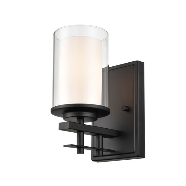 Millennium Lighting 4.75-in W 1-Light Matte Black Traditional Wall Sconce