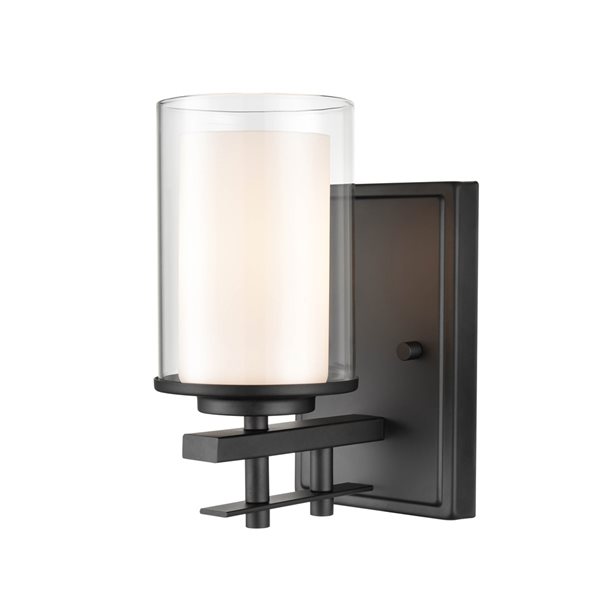 Millennium Lighting 4.75-in W 1-Light Matte Black Traditional Wall Sconce