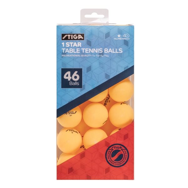 Image of Stiga | 1-Star 46-Pack Orange Ping Pong Balls | Rona