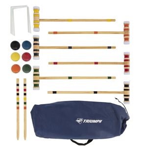 Triumph Outdoor Croquet Party Game - Case Included