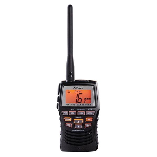 Cobra 3 Watt Hand Held VHF Radio - Black