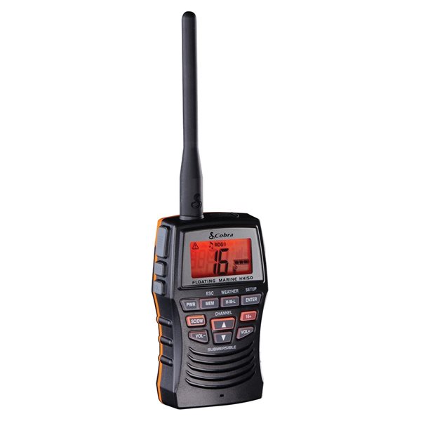 Cobra 3 Watt Hand Held VHF Radio - Black