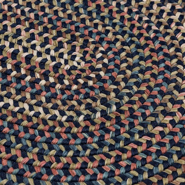 Colonial Mills Cedar Cove 2-ft x 6-ft Navy Oval Runner