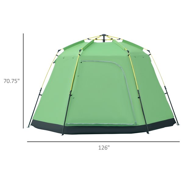 Outsunny 6-Person Polyester Mesh Camping Tent