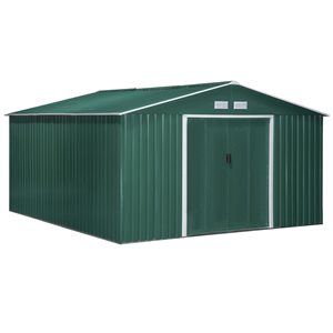 Outsunny 13-ft x 11-ft Galvanized Steel Storage Shed