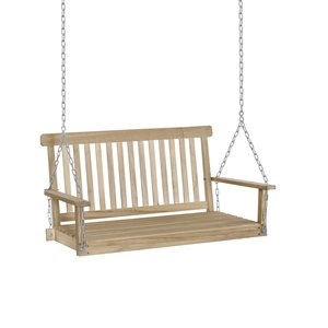 Outsunny 2-Person Wooden Outdoor Swing
