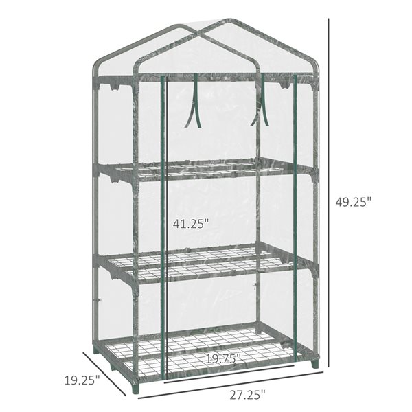 Outsunny 1.6-ft L x 2.3-ft W x 4.1-ft H Greenhouse Kit