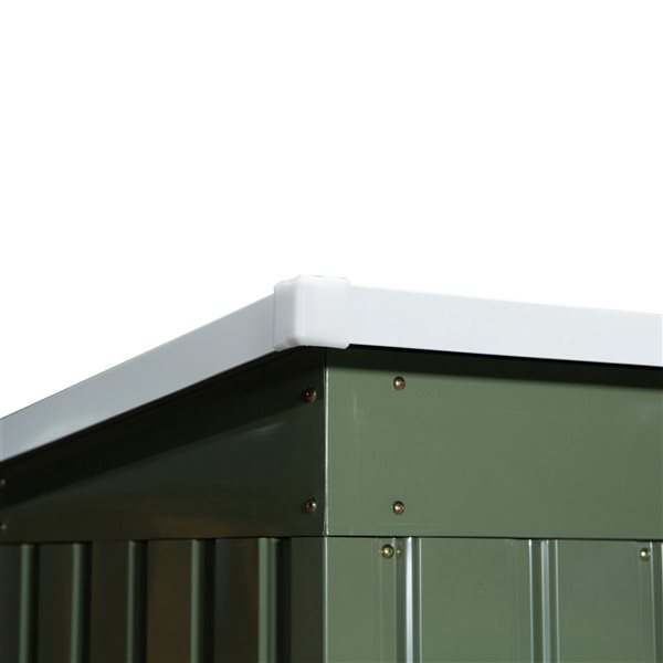 Outsunny 4-ft x 9-ft Green Galvanized Steel Storage Garden Shed