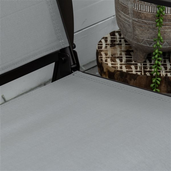 Outsunny 2-Person Light Grey Steel Outdoor Glider