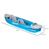 Outsunny Inflatable Kayak, 2-Person Inflatable Boat Canoe Set With