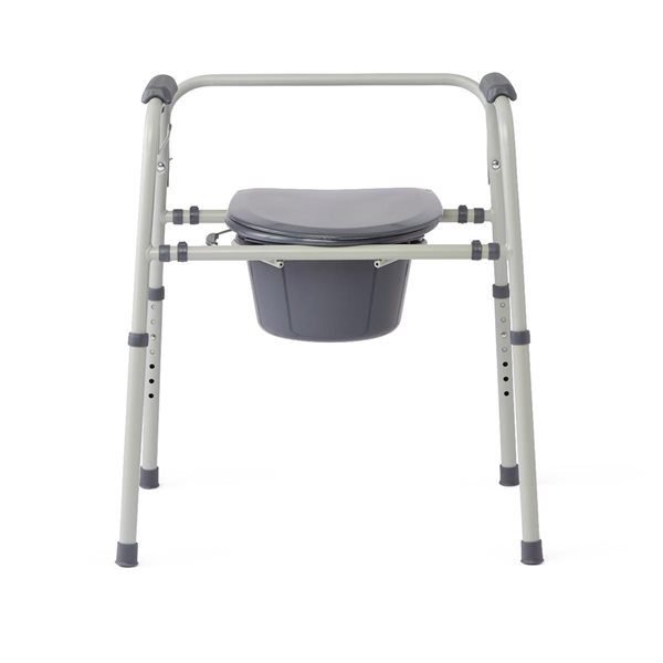 Medline Canada Corporation 22.5-in Steel Commode with Adjustable Seat Height