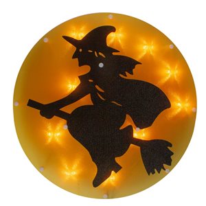 Northlight 13.75-in Lighted Witch Window Silhouette Decoration