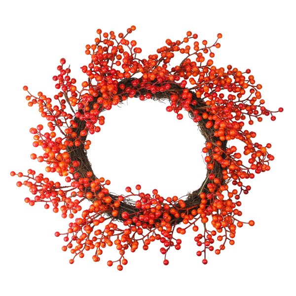 Northlight 18-in Red Berry Artificial Fall Wreath 32257207 | RONA