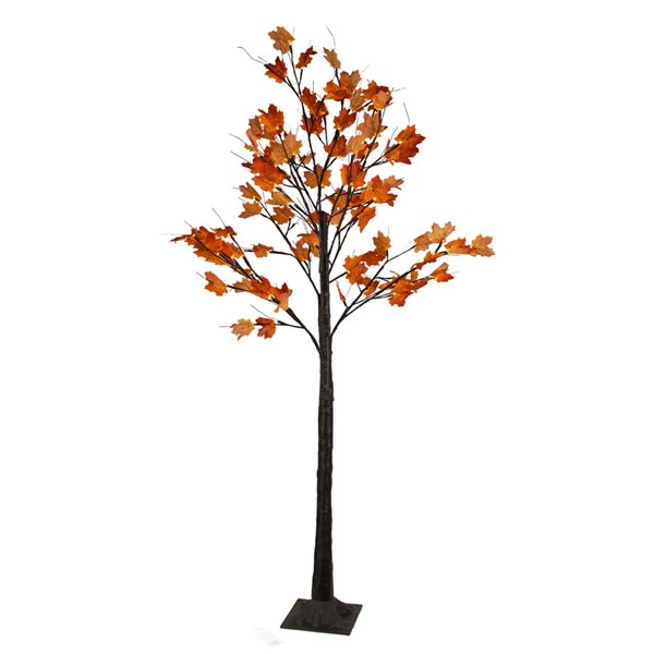 Northlight 6-ft Metal LED Lighted Maple Leaf Tree