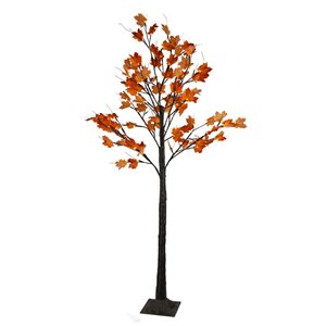 Northlight 6-ft Metal LED Lighted Maple Leaf Tree