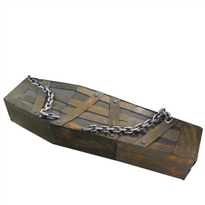 Northlight 63-in Animatronic Musical Chained Shaking Coffin